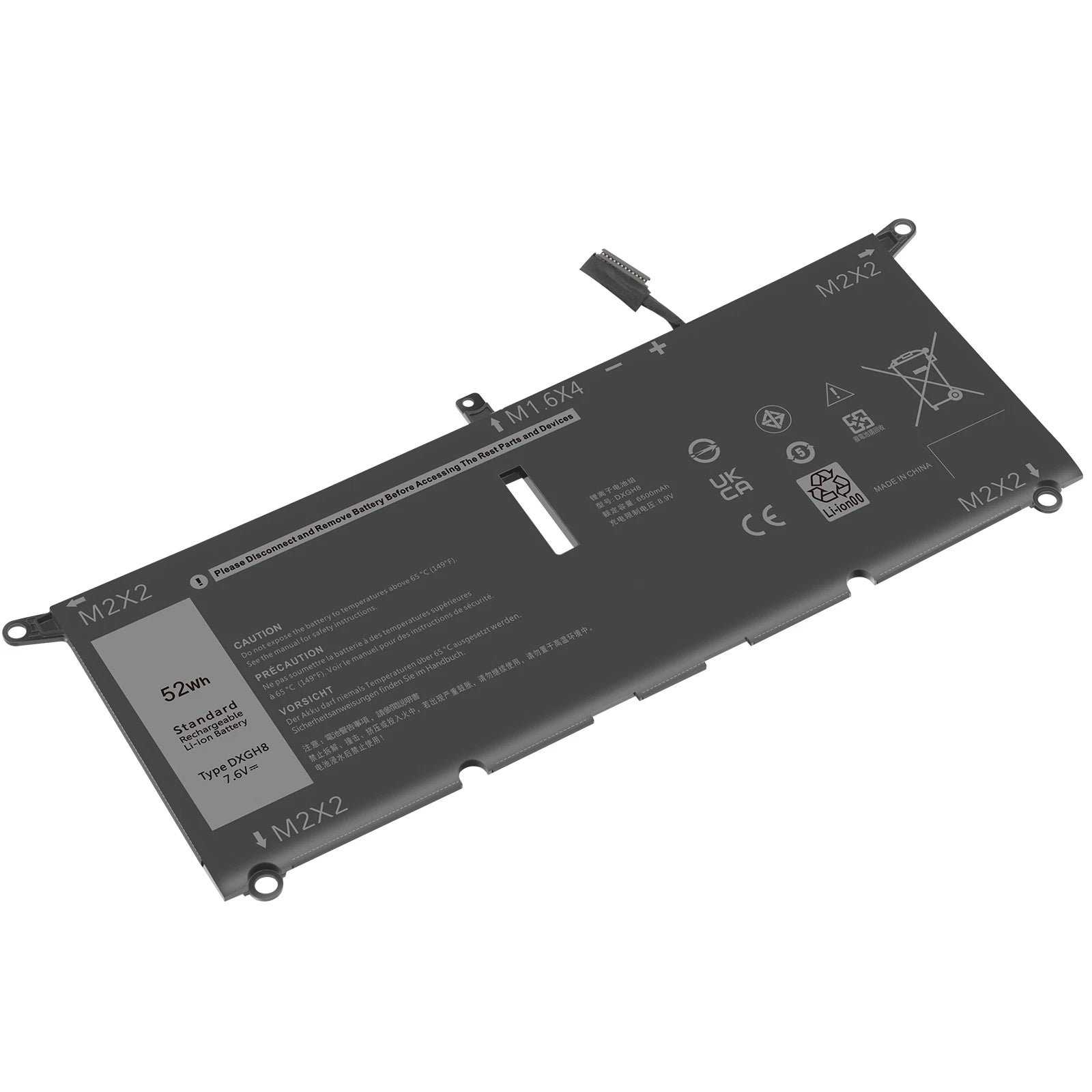 DXGH8 Battery For Dell XPS 13 9370 13 9380 Inspiron 5390 5391 7390 Series 0H754V