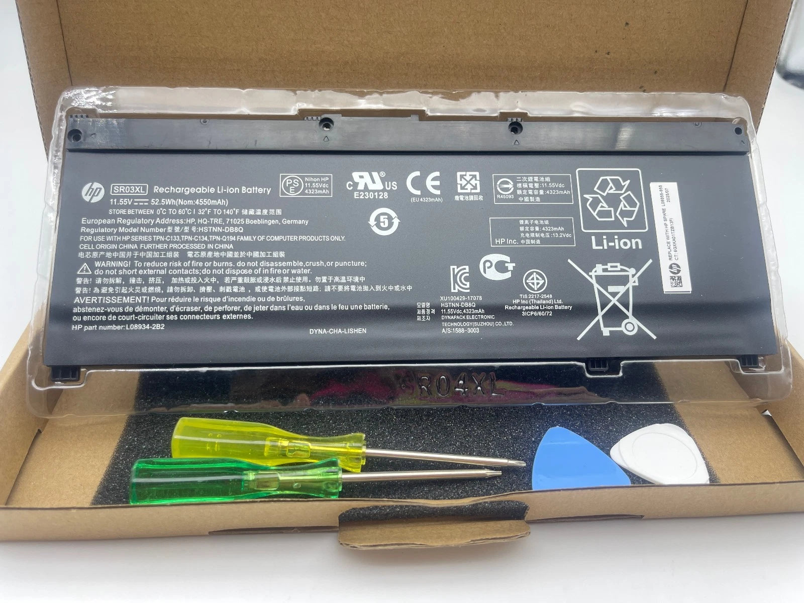 Genuine SR03XL Battery for Hp Pavilion 15-CX Envy X360 15-CN 15-CP L08855-855