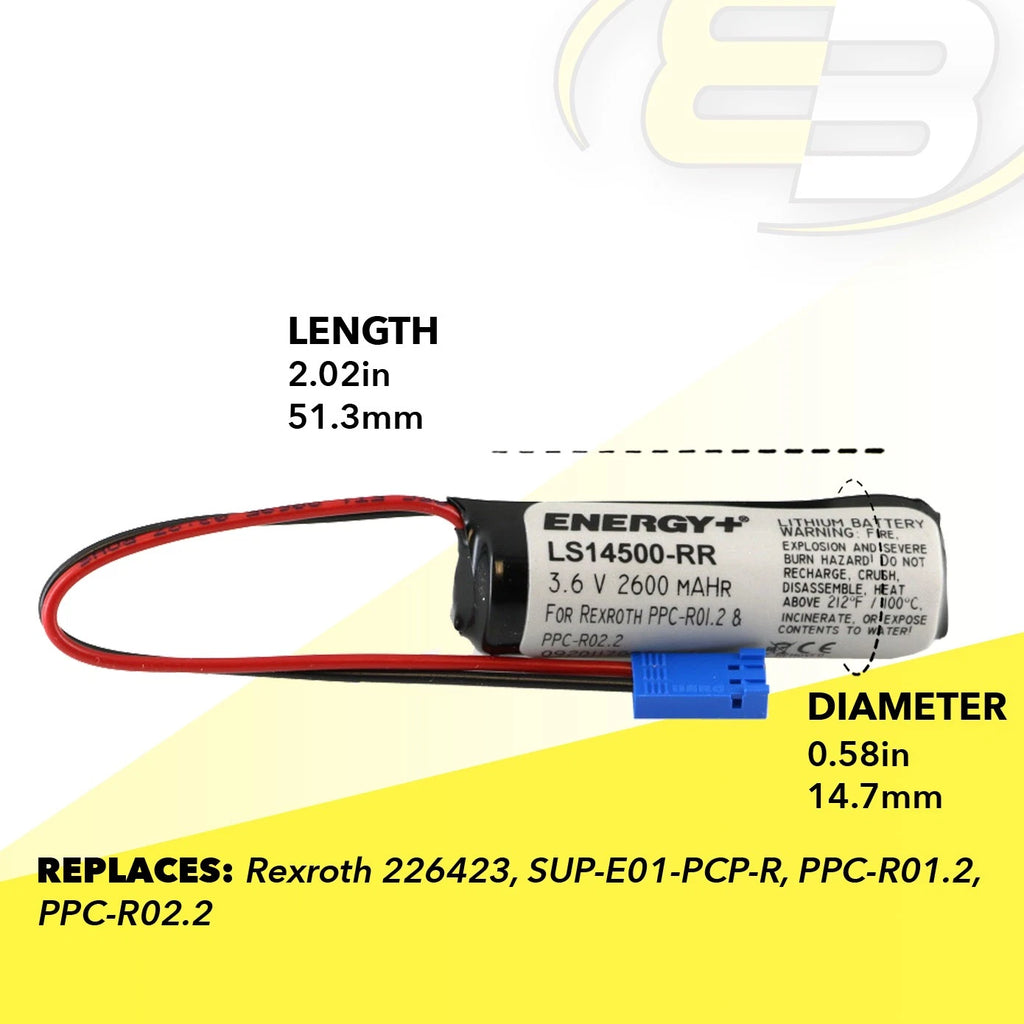 PLC LS14500-RR 3.6V 2600mAh Li Battery Rexroth 226423 SUP-E01-PCP-R