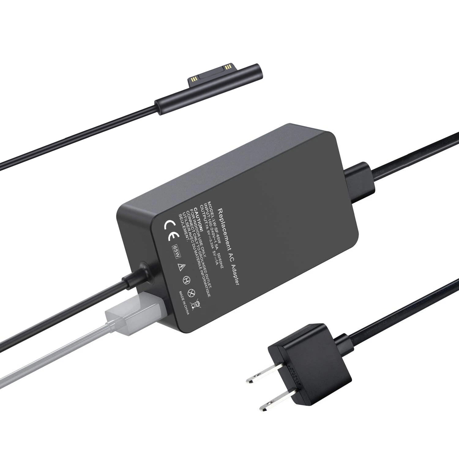 44W Charger for Microsoft Surface Pro 7 6 5 4 3, Go, Laptop Power Supply Adapter