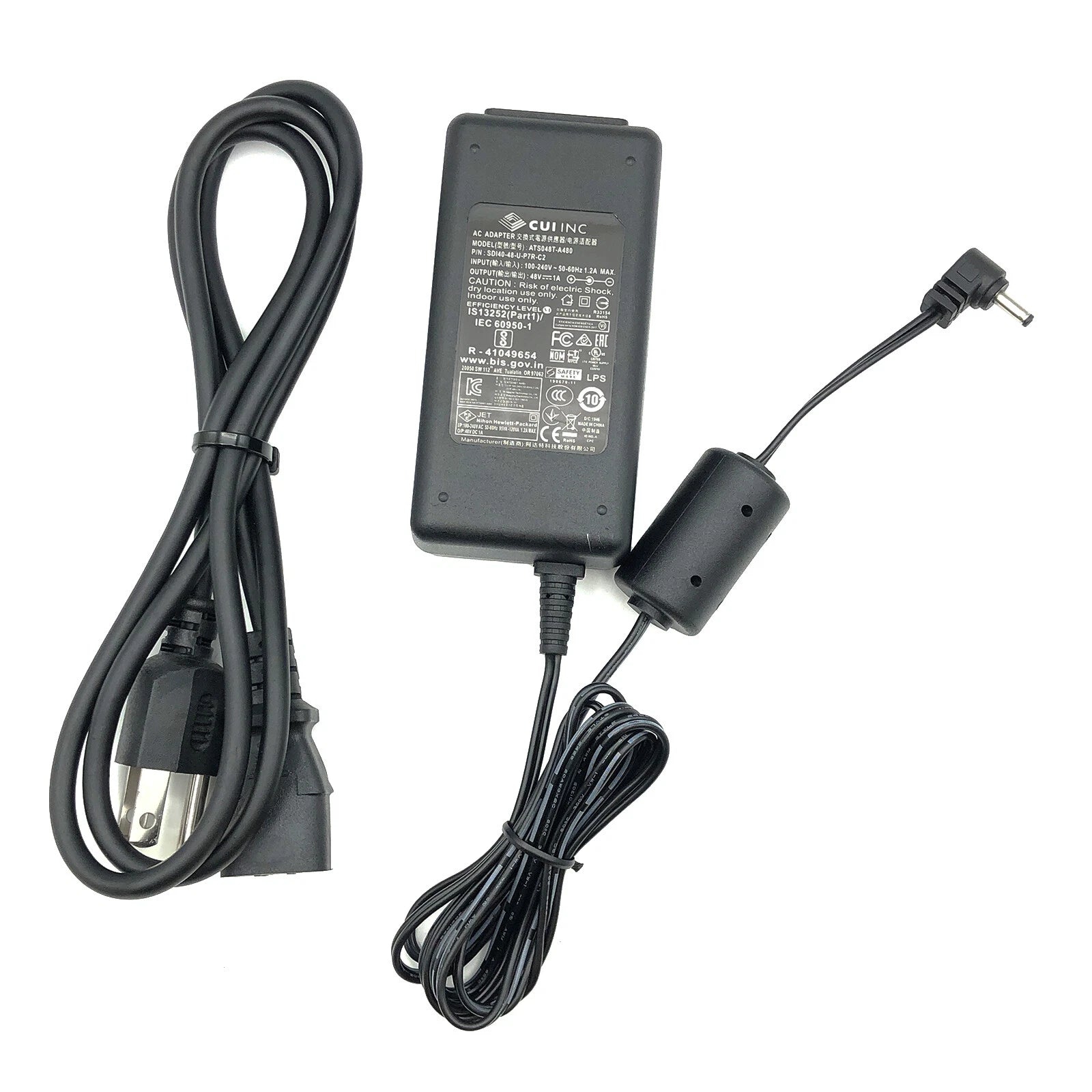 NEW Genuine 48W CUI Inc AC Adapter 48V 1A ATS048T-A480 Charger SDI40-48-U-P7R-C2