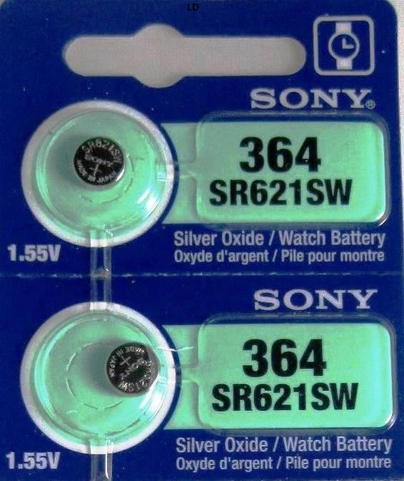 MURATA / SONY 364 SR621SW SR621 364 SILVER OXIDE Watch Battery US Seller