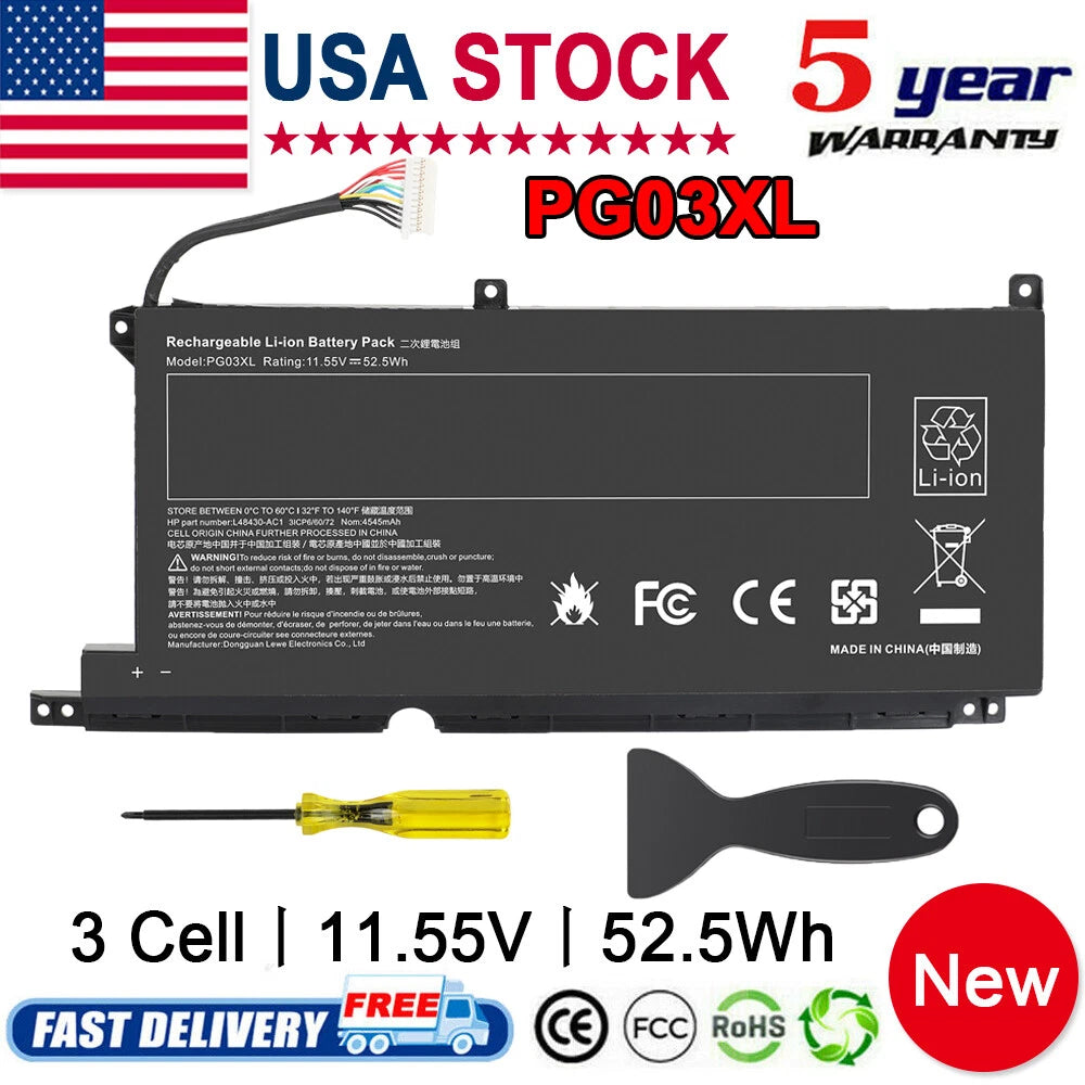 PG03XL Battery For Hp Pavilion 15-DK Series 15-DK0125TX HSTNN-OB1I