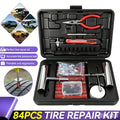 84PCS Tire Puncture Repair Kit Heavy Duty Offroad Plugs For Tubeless Tire Auto