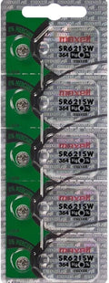 Maxell Watch Battery Button cell SR621SW SR-621SW 364 (Pack of 5)