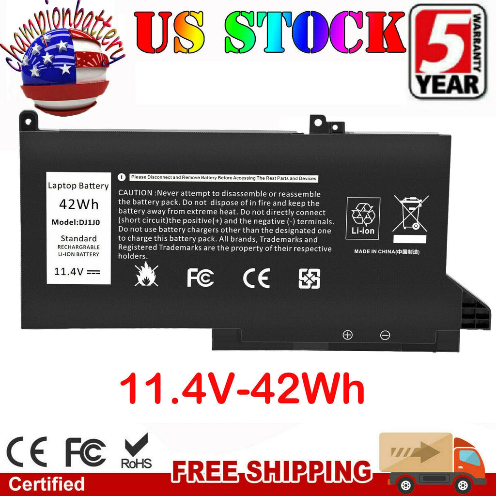 DJ1J0 Battery for Dell Latitude 12 7000 7280 7480 Series PGFX4 ONFOH 451-BBZL