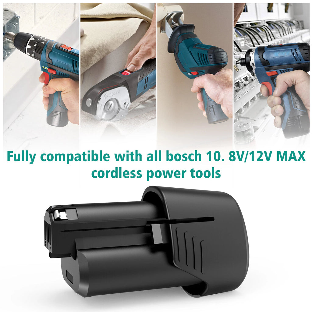 For BOSCH BAT411A 10.8V/12V Max 4.0Ah Lithium-Ion Battery BAT411 BAT413 BAT412A