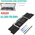 A2113 Battery For Apple Macbook Pro A2141 16''2019 2020 610-00533 8700mAh 99.8WH
