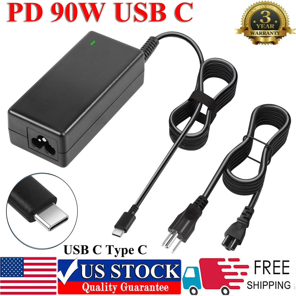 90W USB C Adapter Charger For Dell Latitude 5501 5510 5511 5520 5521 5530 5531