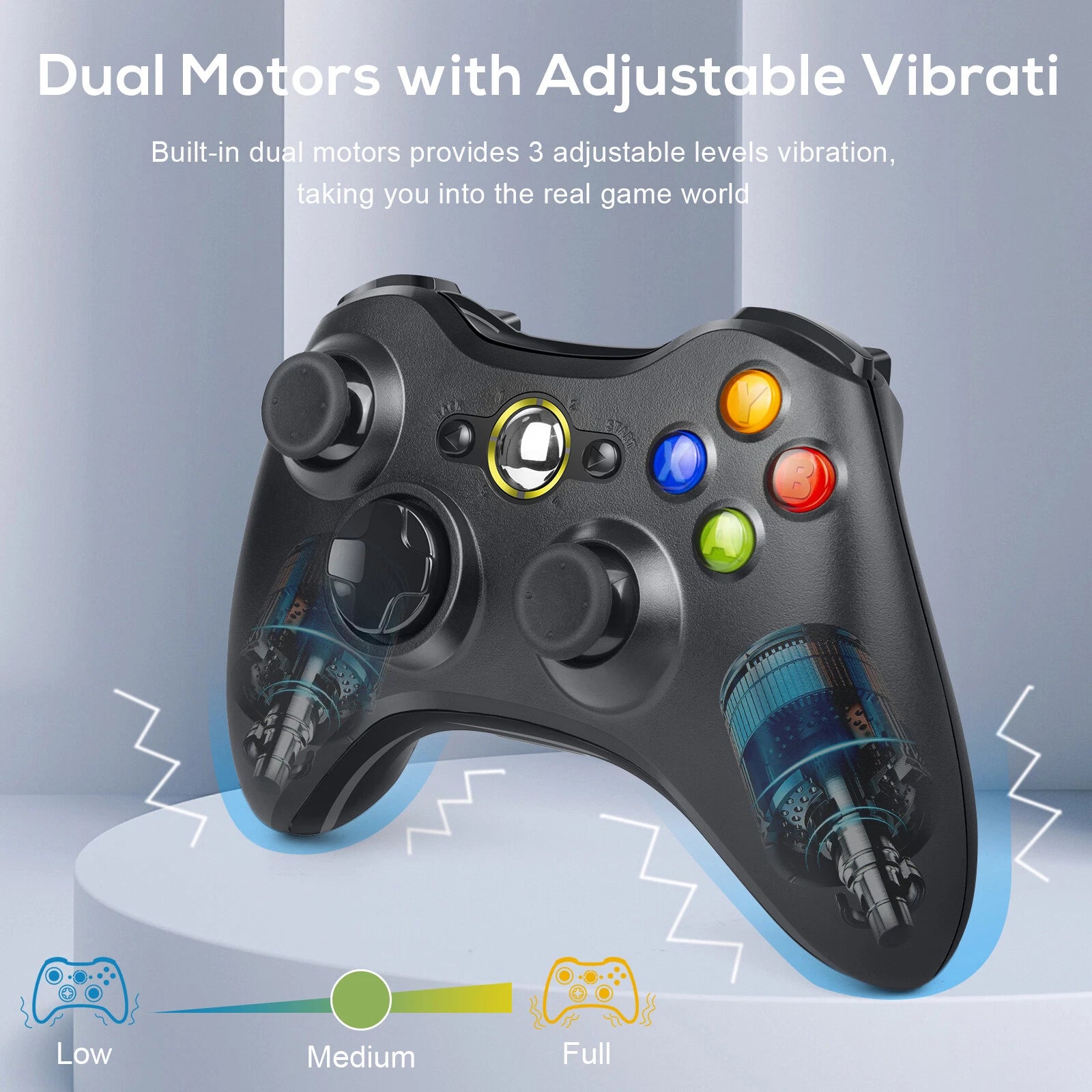 Wireless Gamepad Remote Controller for Microsoft XBOX 360&Battery Pack USB Cable