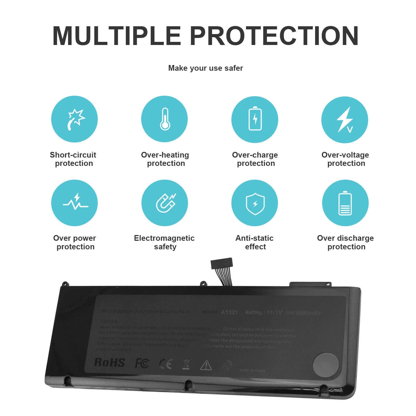 A1321 Laptop Battery for Apple Macbook Pro 15" A1286 MC118LL/A Mid 2009 2010