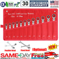 8/12pc 8-19mm Ratcheting Wrench Metric Flex/Fixed Head Combination Spanner Tool