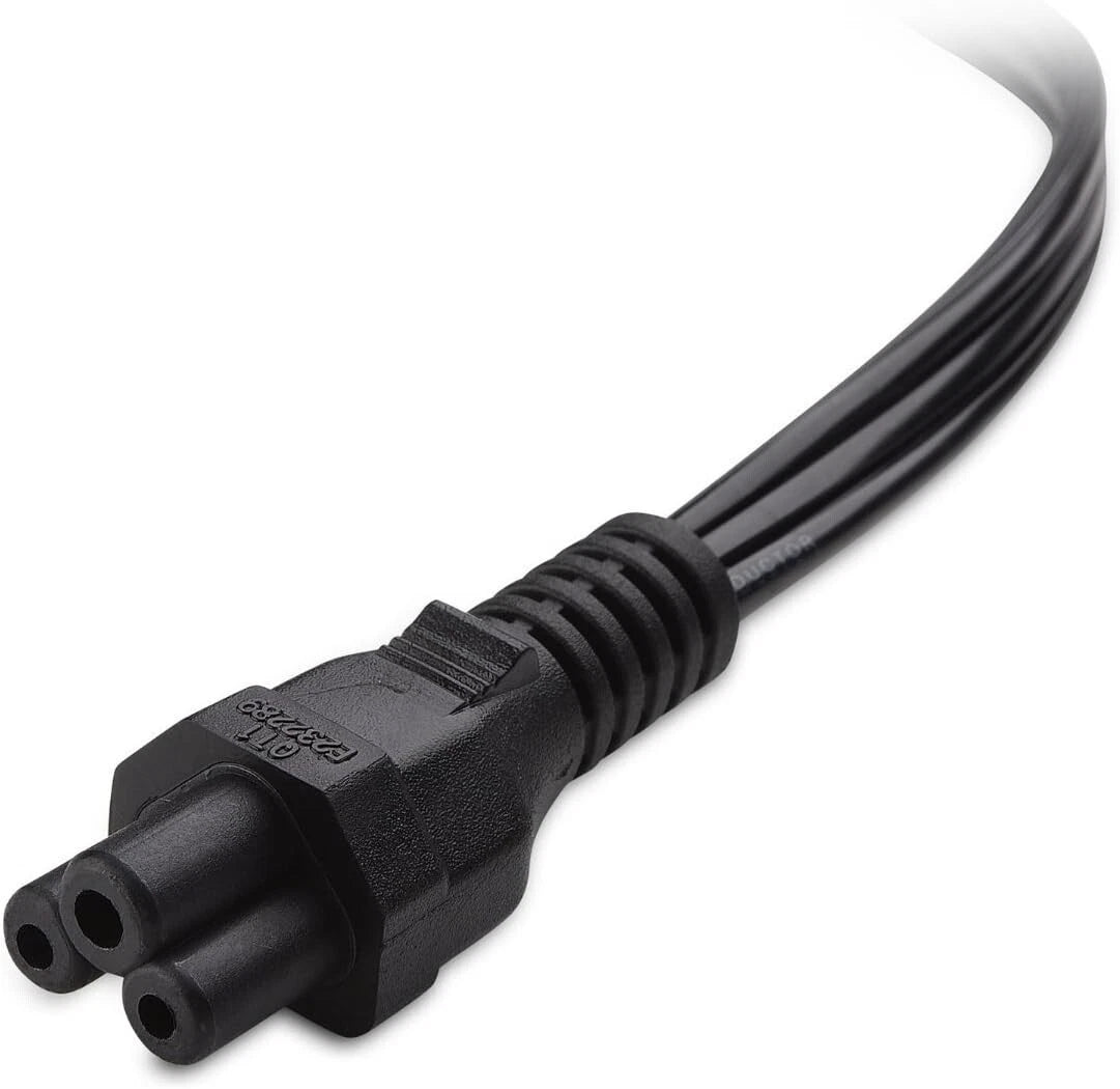 3 Prong Mickey Mouse AC Power Cord 125v 250v 10Amp 18AWG IEC320 C5 to NEMA 5-15P