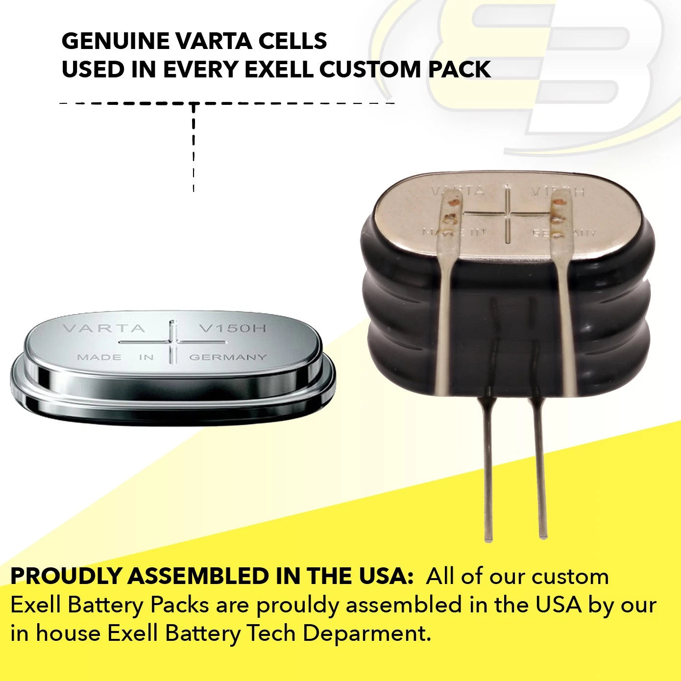 Exell 3.6V 3/V150H NiMH 4-PIN Battery