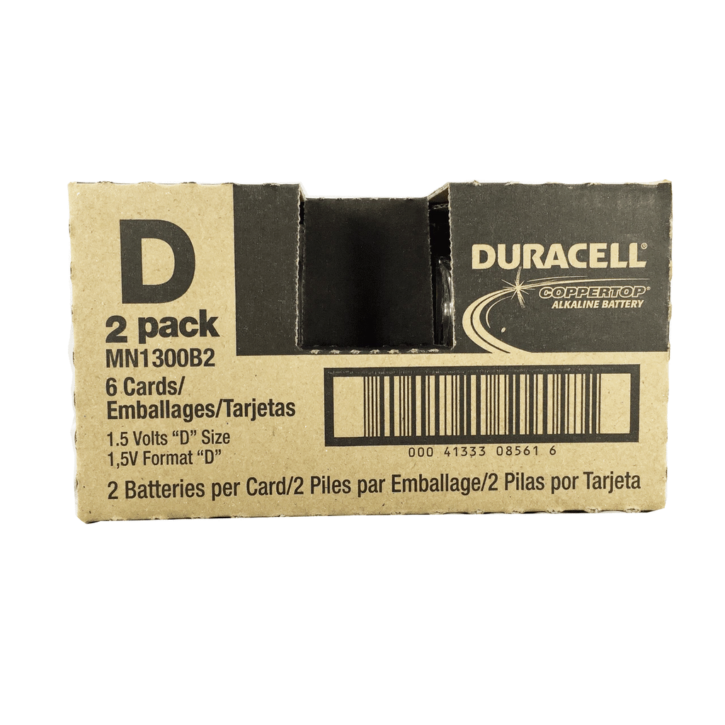 Pack of 12 Duracell D MN1300 Coppertop Alkaline Batteries (6x2 Pk)