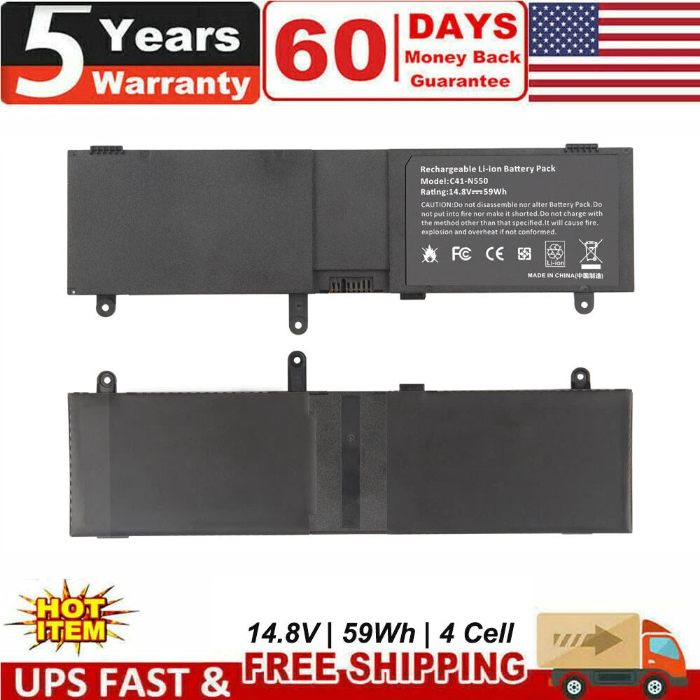 C41-N550 Laptop Battery For ASUS N550J N550JV N550JK N550JA N550LF Q550L 59Wh