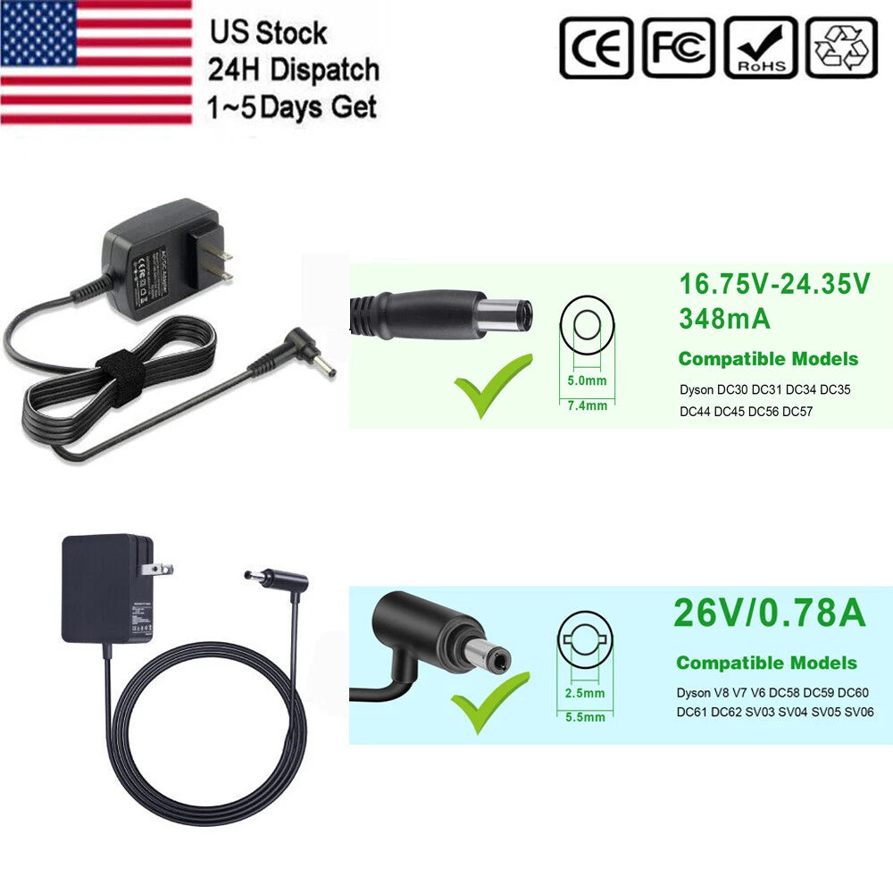 Battery Charger For Dyson V6 V7 V8 V11 V10 Vac Cleaner Motorhead/Animal/Absolute
