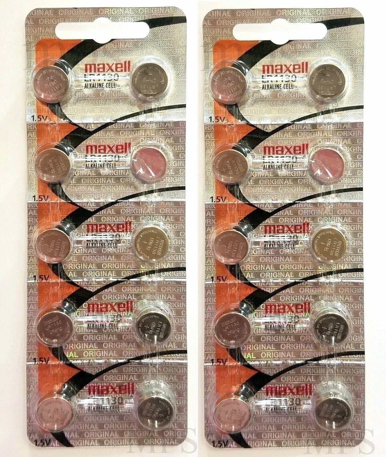 New Maxell LR1130 AG10 189 1130 LR54 Battery Pack 20 pcs Fresh Expire 2020