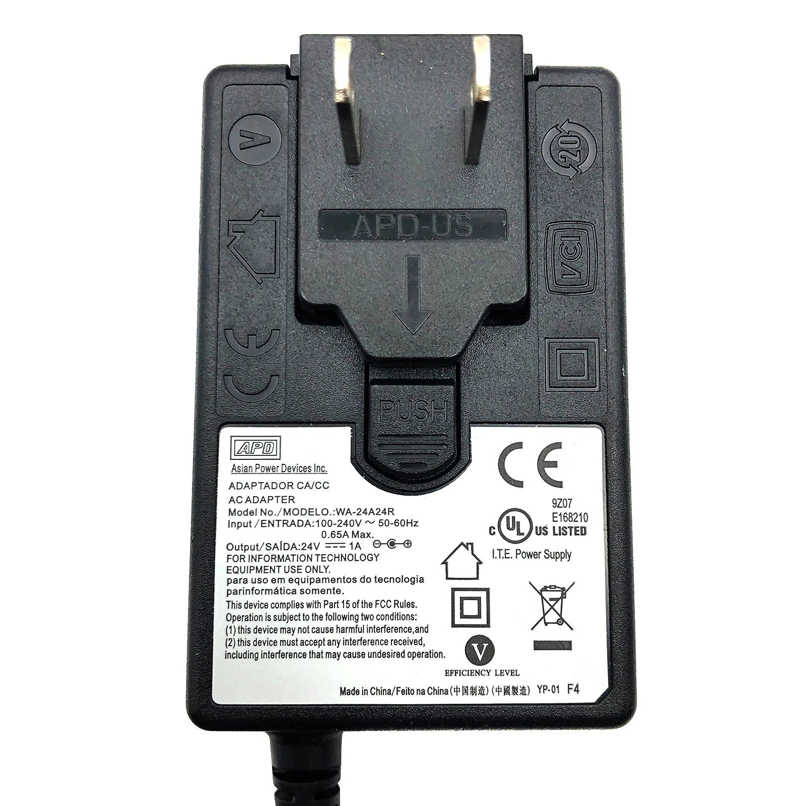 NEW Genuine APD WA-24A24R AC Power Adapter 24V 1A 24W OEM