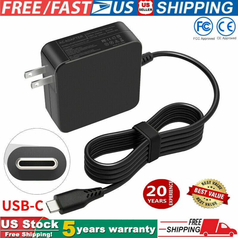 45W USB-C AC Adapter Charger for ASUS Chromebook C523N C523NA-DH02 Power Supply