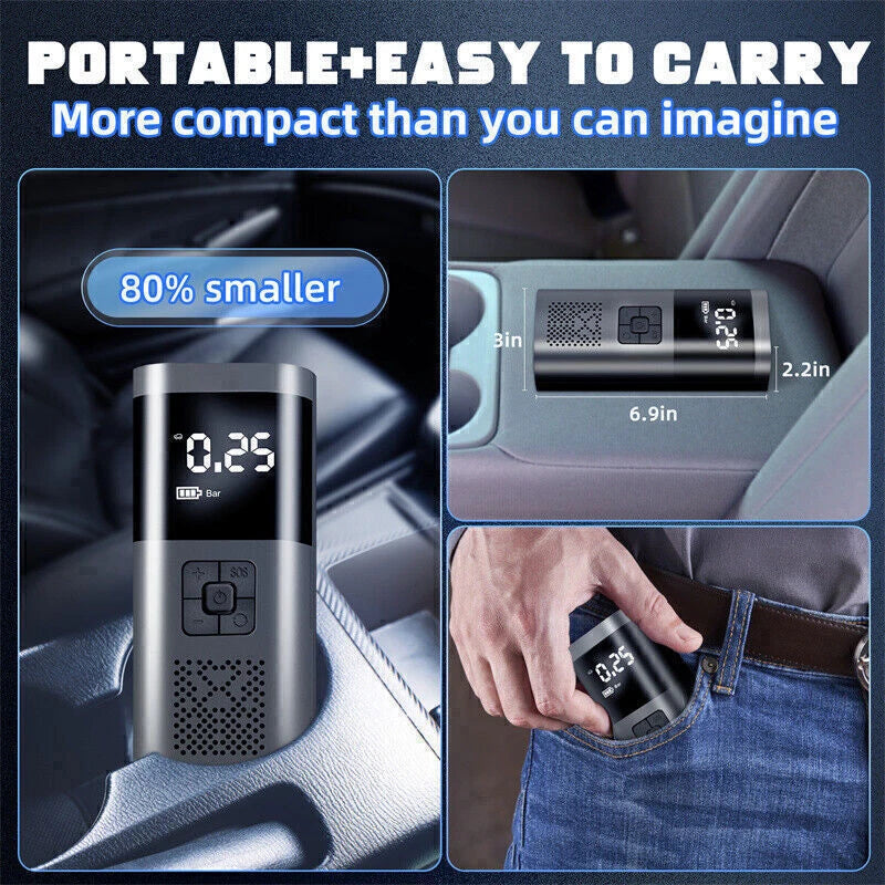 Portable Digital Air Compressor 150PSI Electric Auto Pump Tire Inflator Car SUV