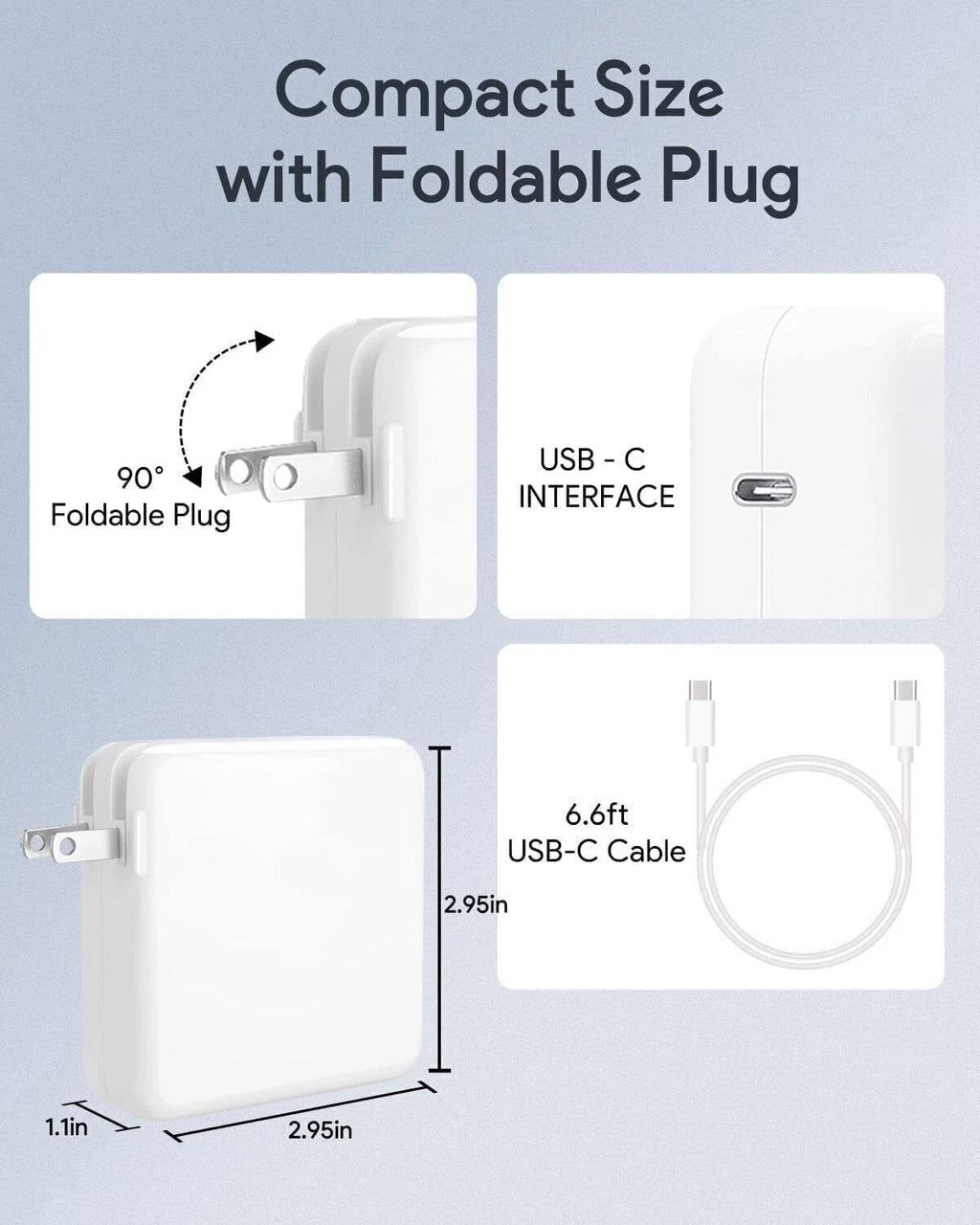 61W USB C Type C Adapter MacBook Pro 13'' A1708 2016 2017 2018 2019 2020 Charger