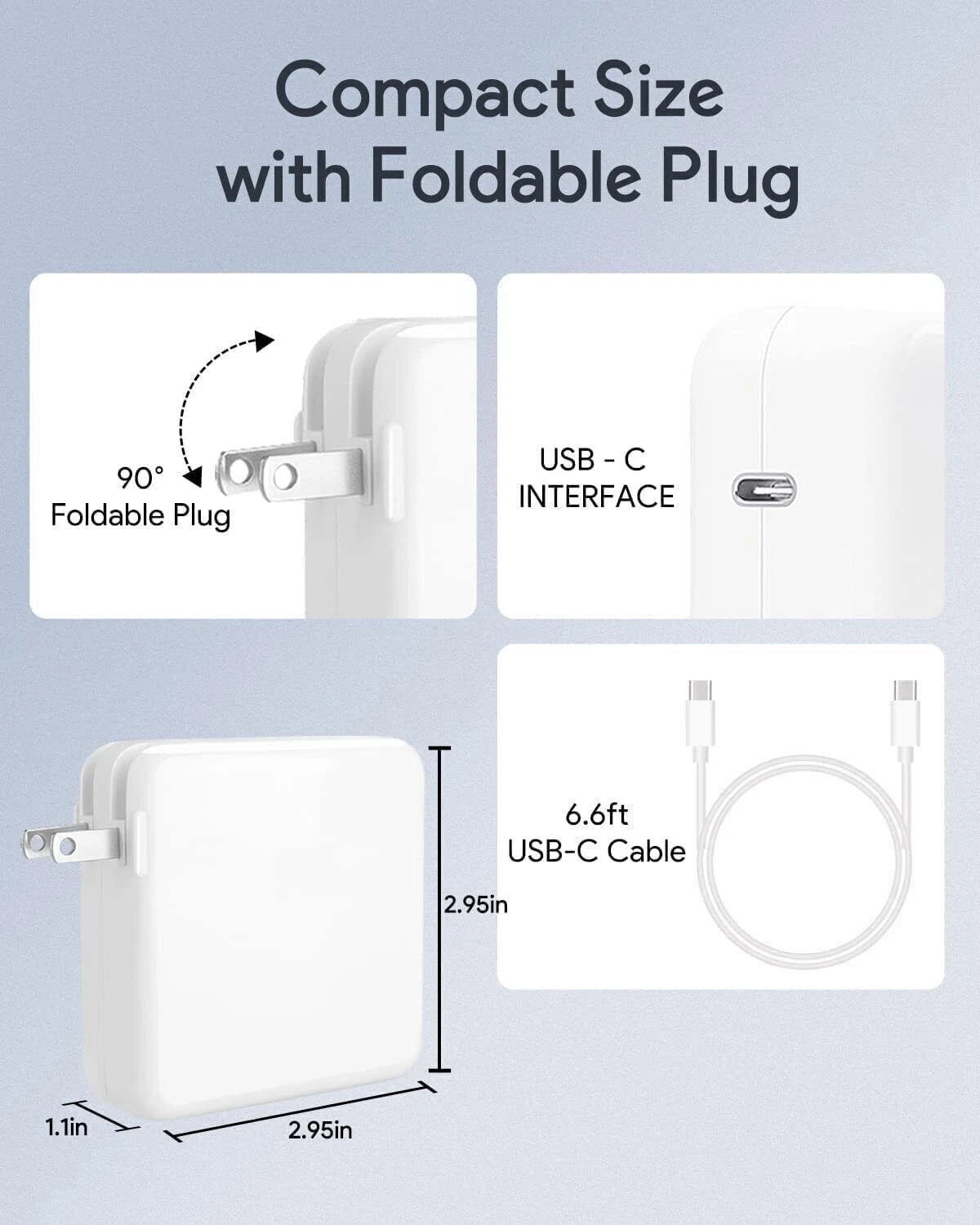 61W USB C Type C Adapter MacBook Pro 13'' A1708 2016 2017 2018 2019 2020 Charger