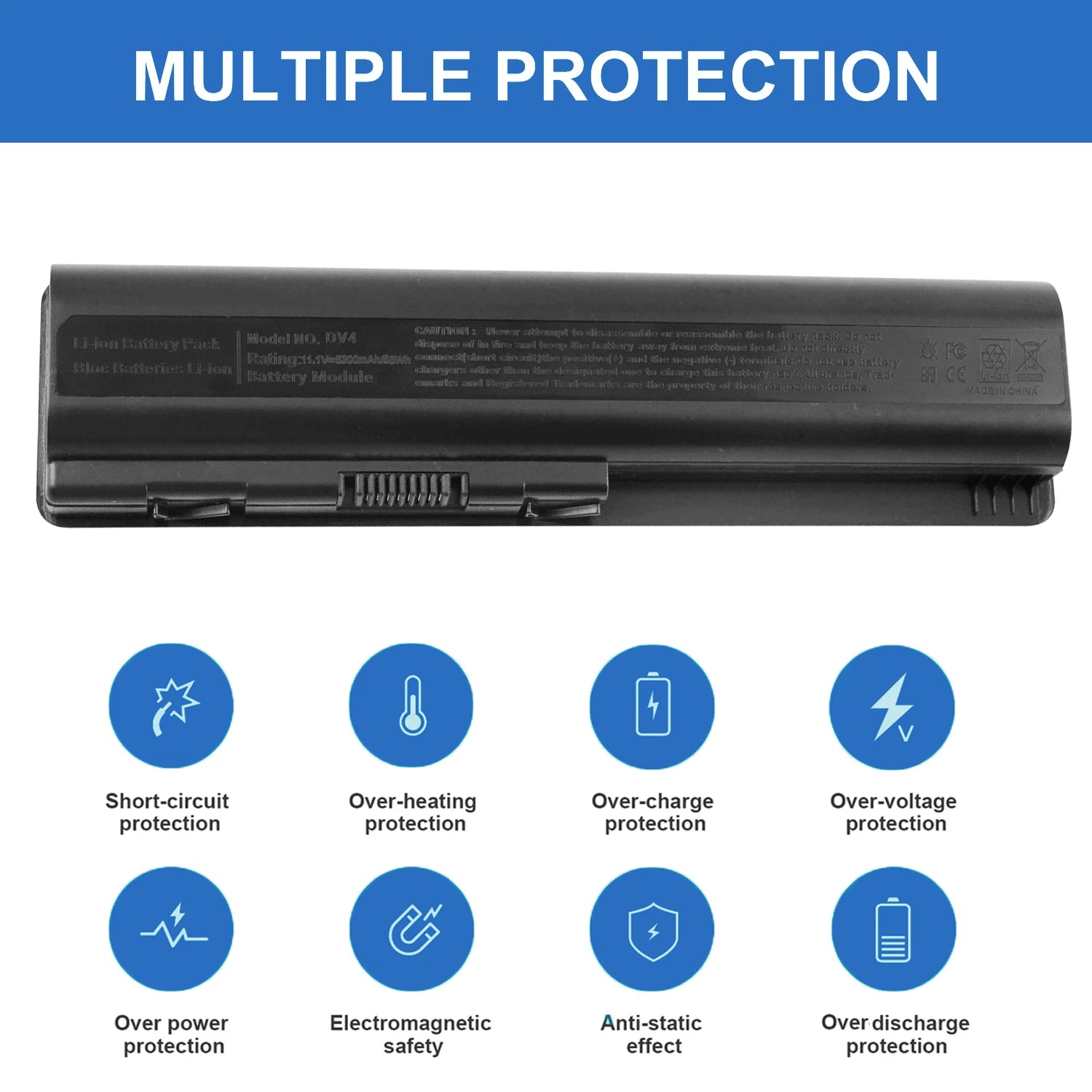 EV06 Battery for HP 484170-001 DV4 G71 CQ60 G60 DV5 DV6 484172-001 HSTNN-LB72