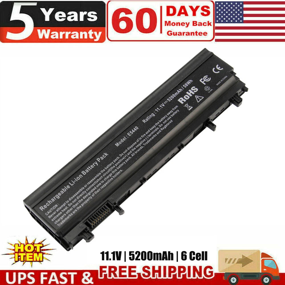 VV0NF Replacement Battery for Dell Latitude E5440 E5540 VJXMC 7W6K0 F49WX 58Wh
