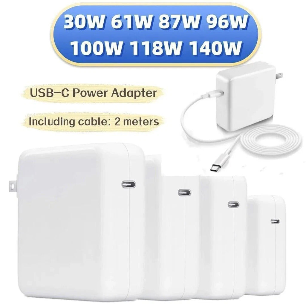 For MacBook Pro 61W USB-C Laptop Charger 87W 96W Mac Air Power Adapter 2018-2023