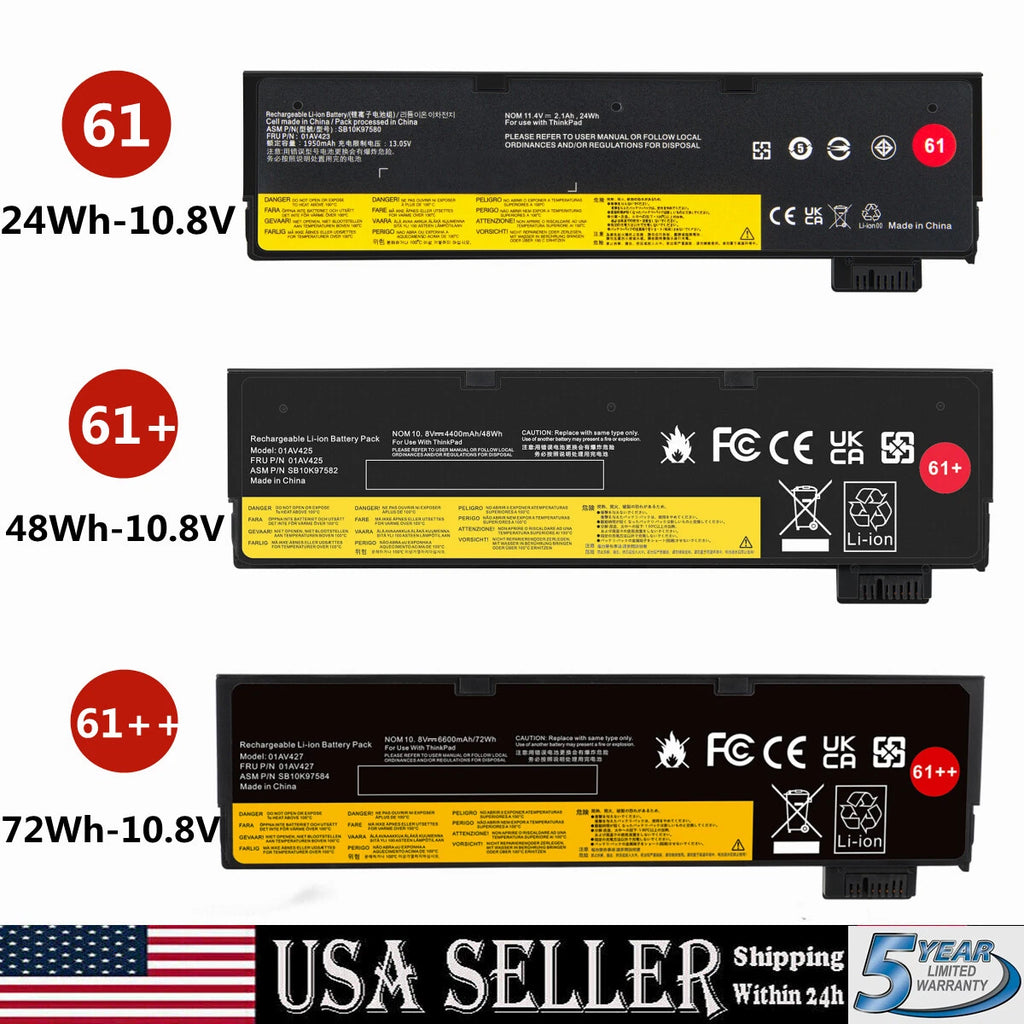 01AV424 01AV425 01AV423 Battery For Lenovo Thinkpad T470 T480 T570 T580 61+ 72Wh