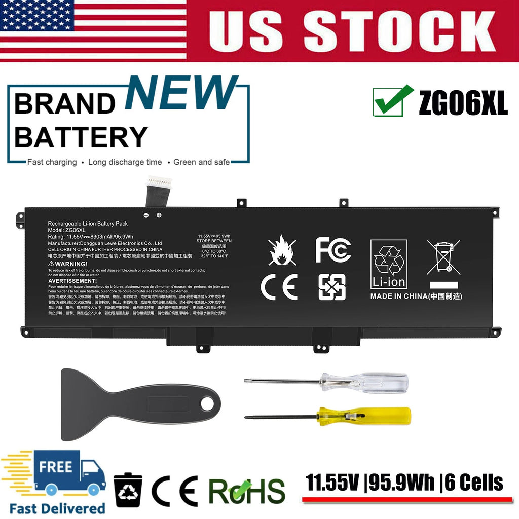 ZG06XL Battery For HP EliteBook 1050 G1 ZBook Studio X360 G5 HSTNN-IB8H 95.9Wh