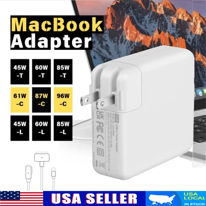 T-Tips L-Tips 45W 85W 96W Power Adapter USB-C Laptop Charger for MacBook Pro Air