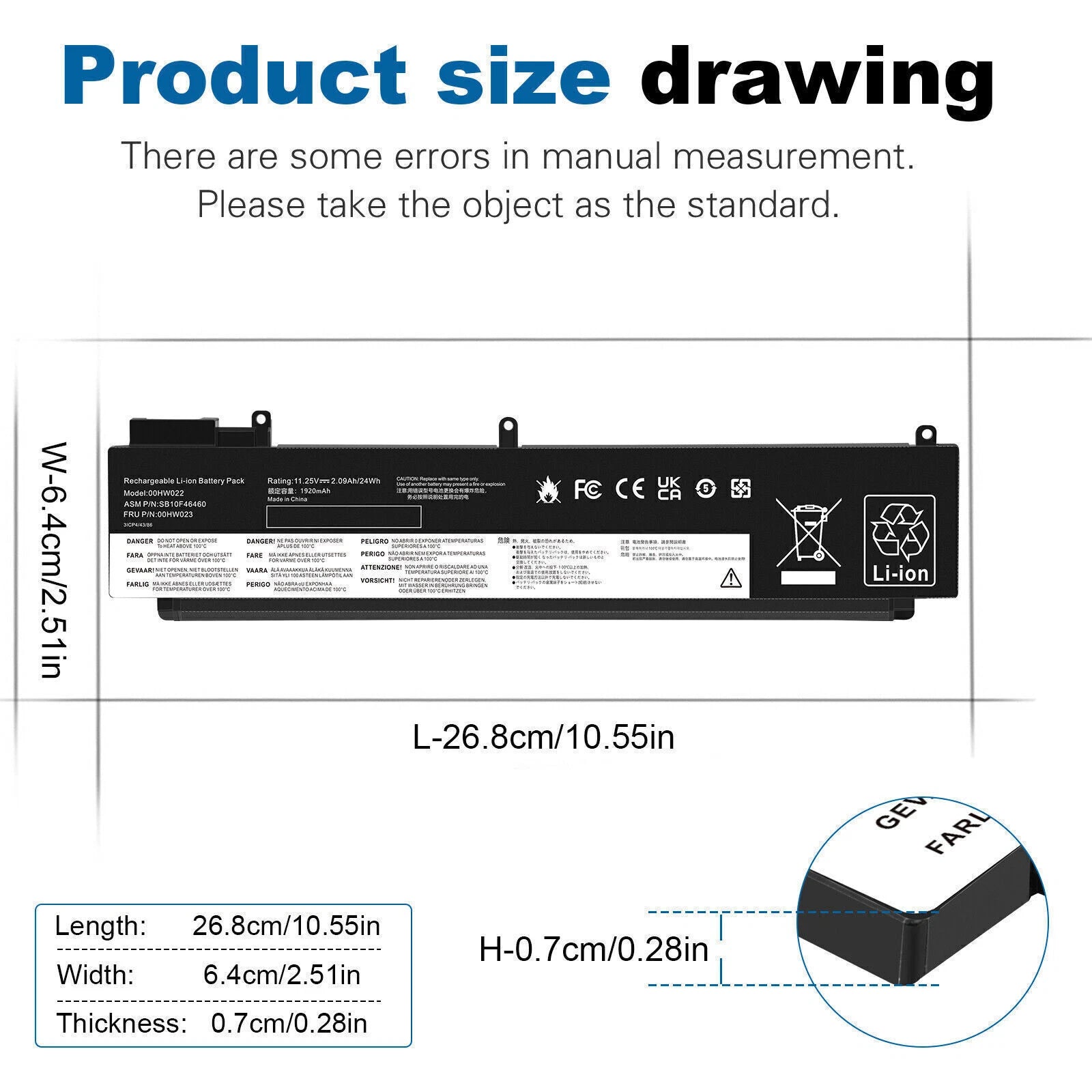 ?LOT 24Wh Battery 00HW022 For Lenovo ThinkPad T460s T470s SB10F46460 00HW023 NEW