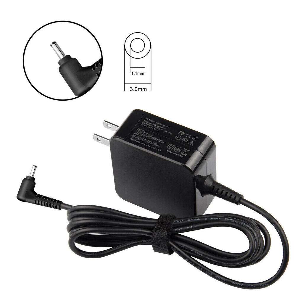 45W ACAdapter Wall Charger For Acer Aspire One Cloudbook 11 14 AO1-131M AO1-431M