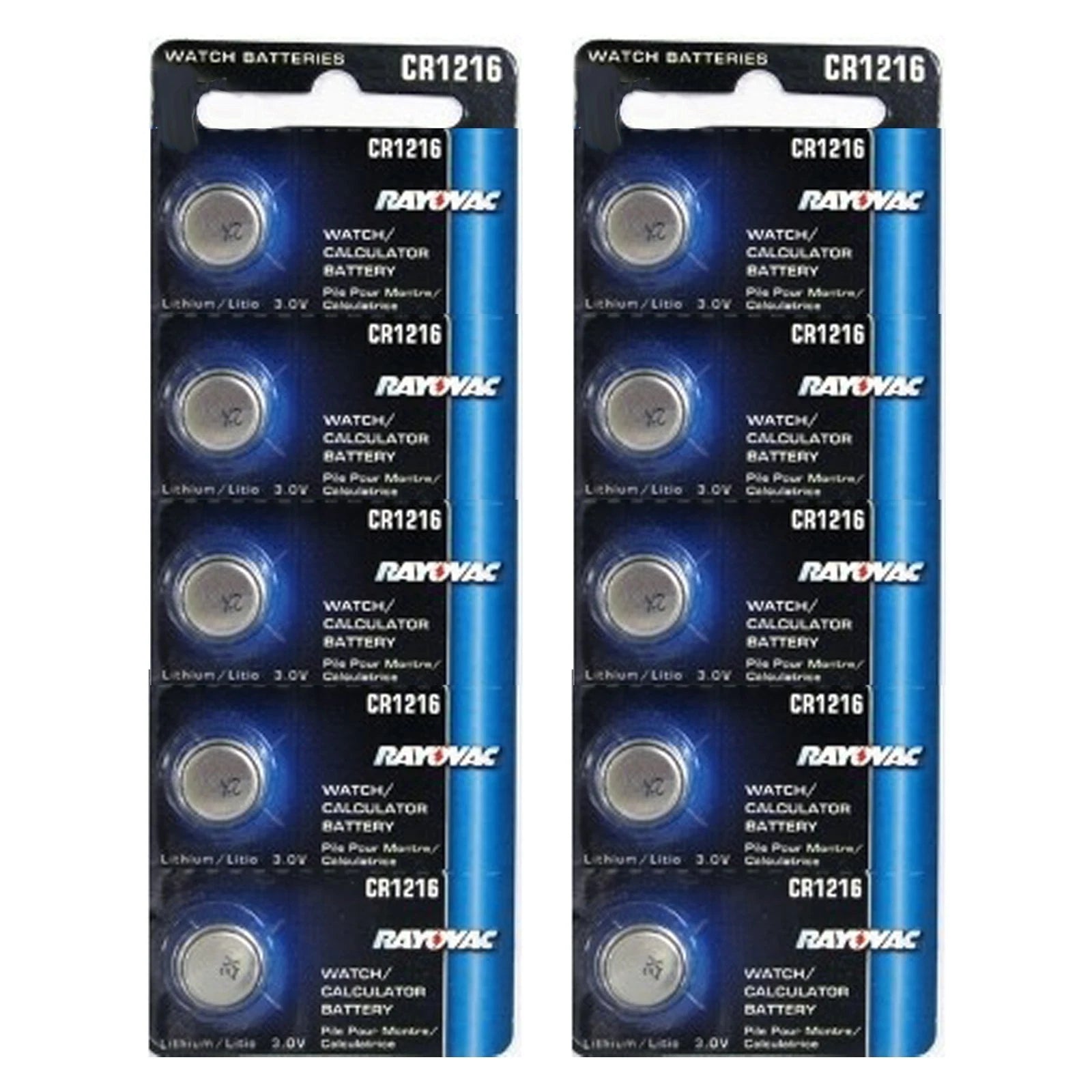 10PK 3V Rayovac Coin Cell Battery For GPS Terminals|Sensors|Car Keyfobs|RV1216