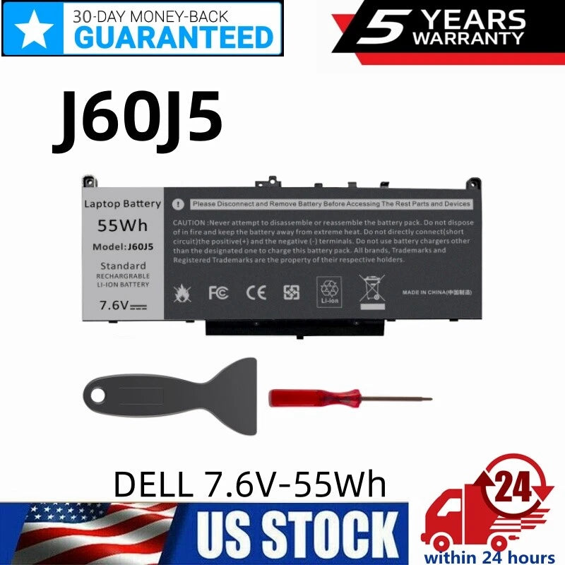 J60J5 battery For Dell Latitude E7270 E7470 P26S P26S001 P61G P61G001 Series