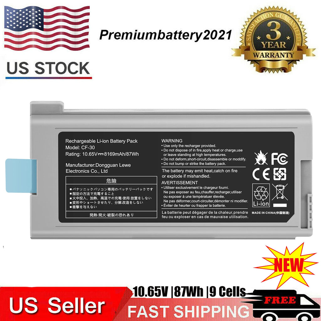 Replace CF-30 Battery For Panasonic Toughbook CF-31 CF-53 CF-52 CF-VZSU46AU FAST