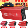 1000W 500W Car Power Inverter DC 12V to AC 110V Converter Adapter Charger Outlet