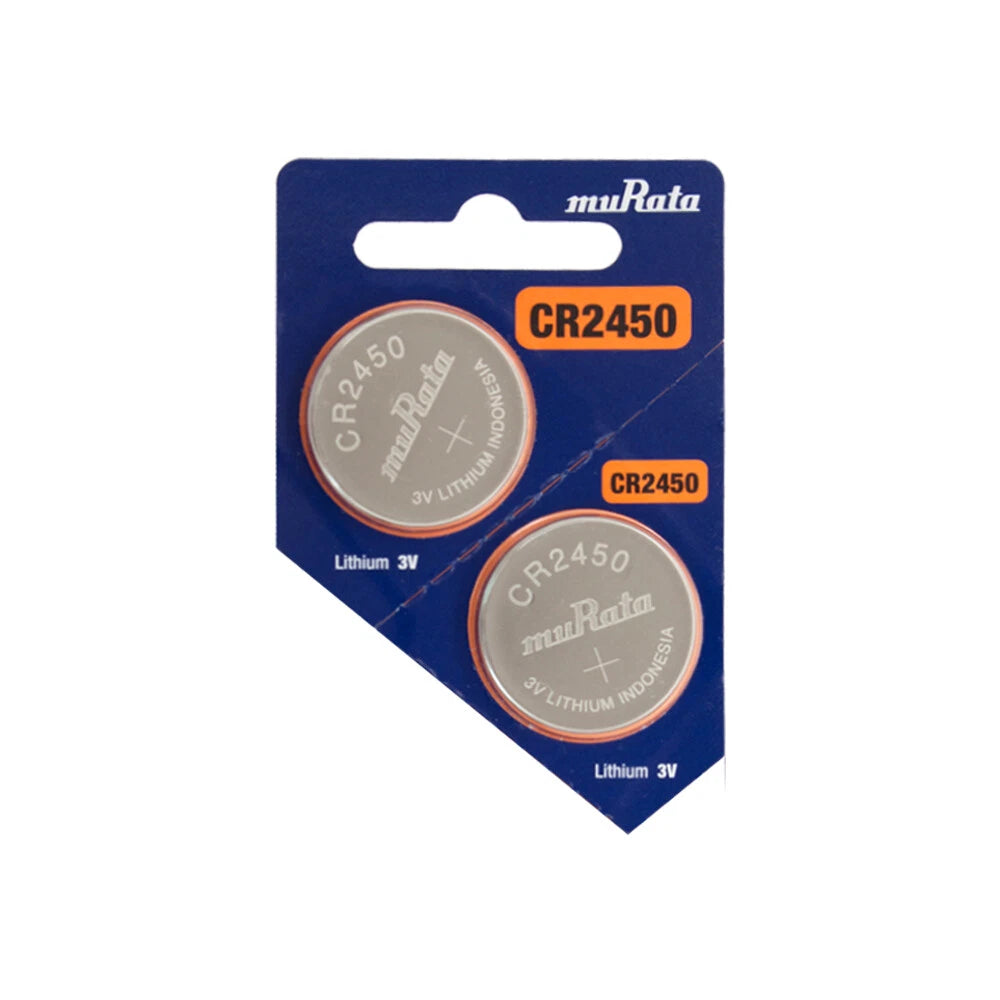 Murata CR2450 0.5 Ampere Lithium Batteries - 2 Pieces