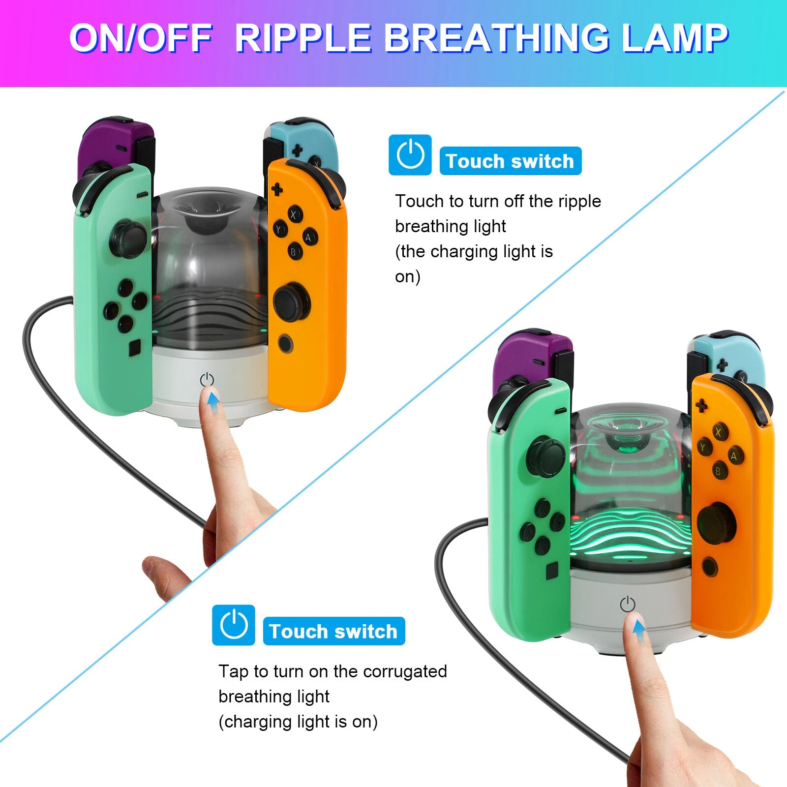 Charging Dock for Joy-con Charger Stand Station for Nintendo Switch Controller