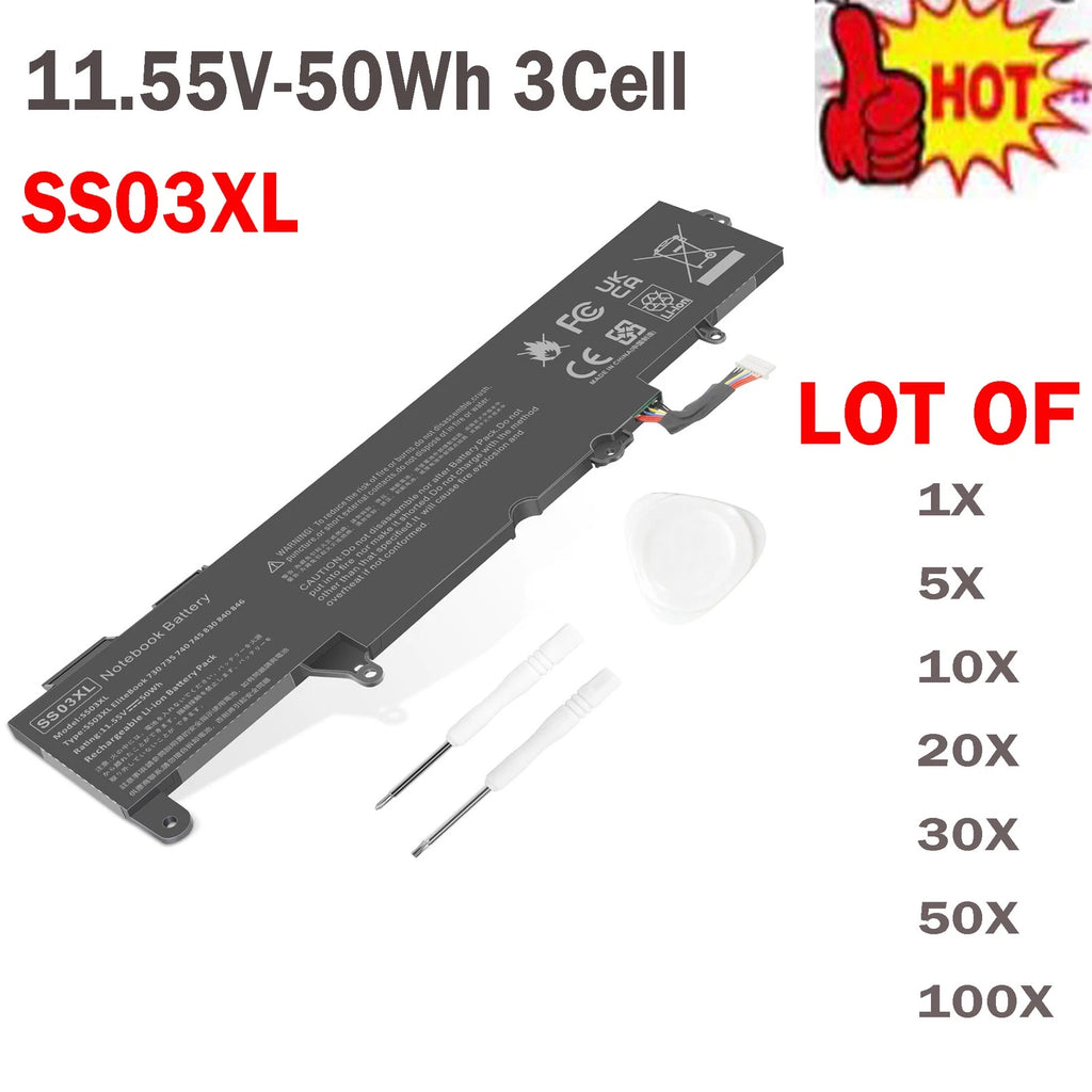 ??LOT OF SS03XL Battery For HP EliteBook 730 735 740 745 830 840 846 933321-855