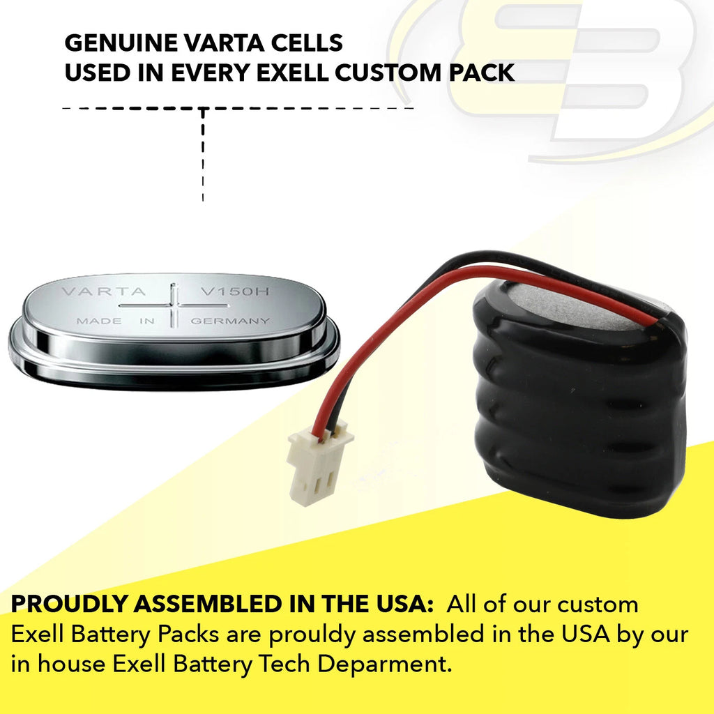 10x Exell 4/V150H-C 4.8V 150mAh NiMH Battery for Quick Check 150 200