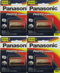 4 Pcs Panasonic Photo Power CR123 CR123A 123 Lithium 3V Batteries