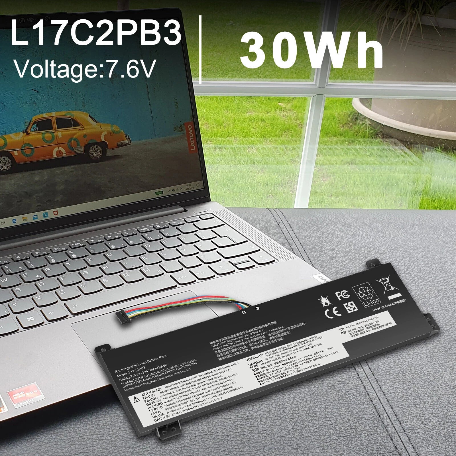 ??Replace L17C2PB3 L17L2PB3 Battery For Lenovo V130-15IGM V130-15IKB V330-15IKB