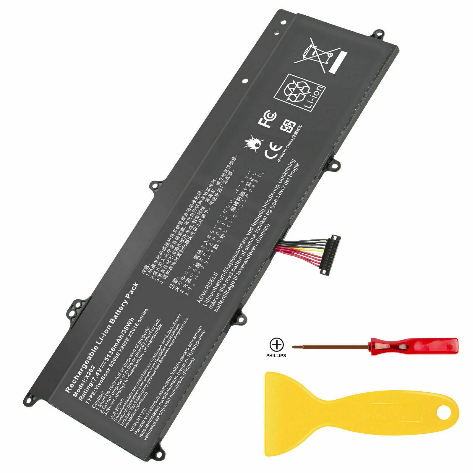 33Wh Battery C21-X202 for ASUS VivoBook X202 X202E X201E S200E Q200E Series