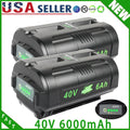 2Pack 6.0Ah Battery 40V For Ryobi 40 Volt Lithium OP4060 OP4030 OP4050 OP40602