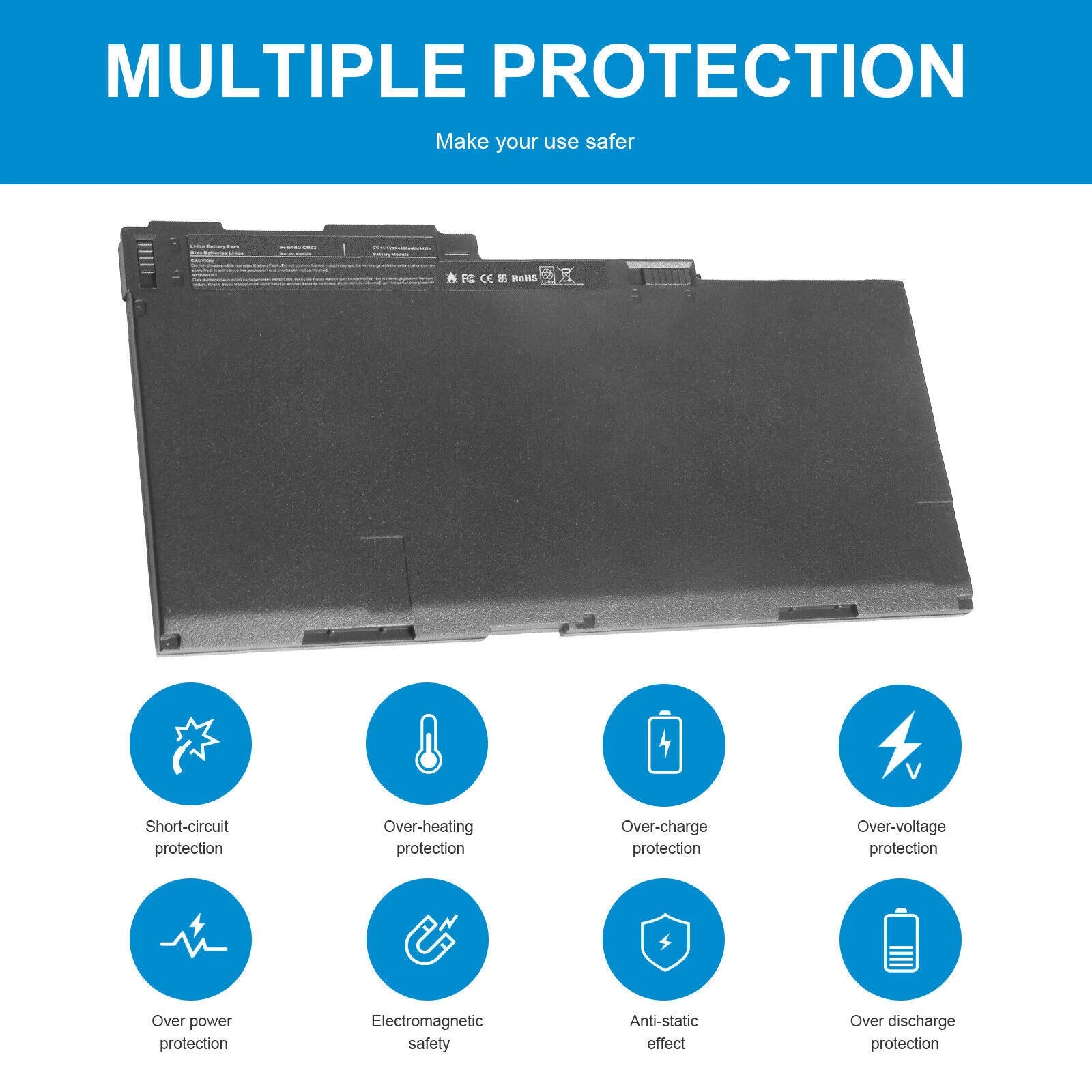 Battery for HP EliteBook 840 G1 G2 Series HSTNN-IB4R HSTNN-DB4Q CM03XL CM03050XL