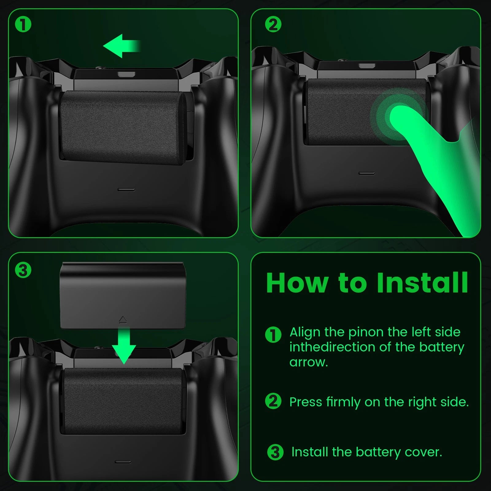 Rechargeable Battery Pack for Xbox One/ X|S Controller 3600mAh