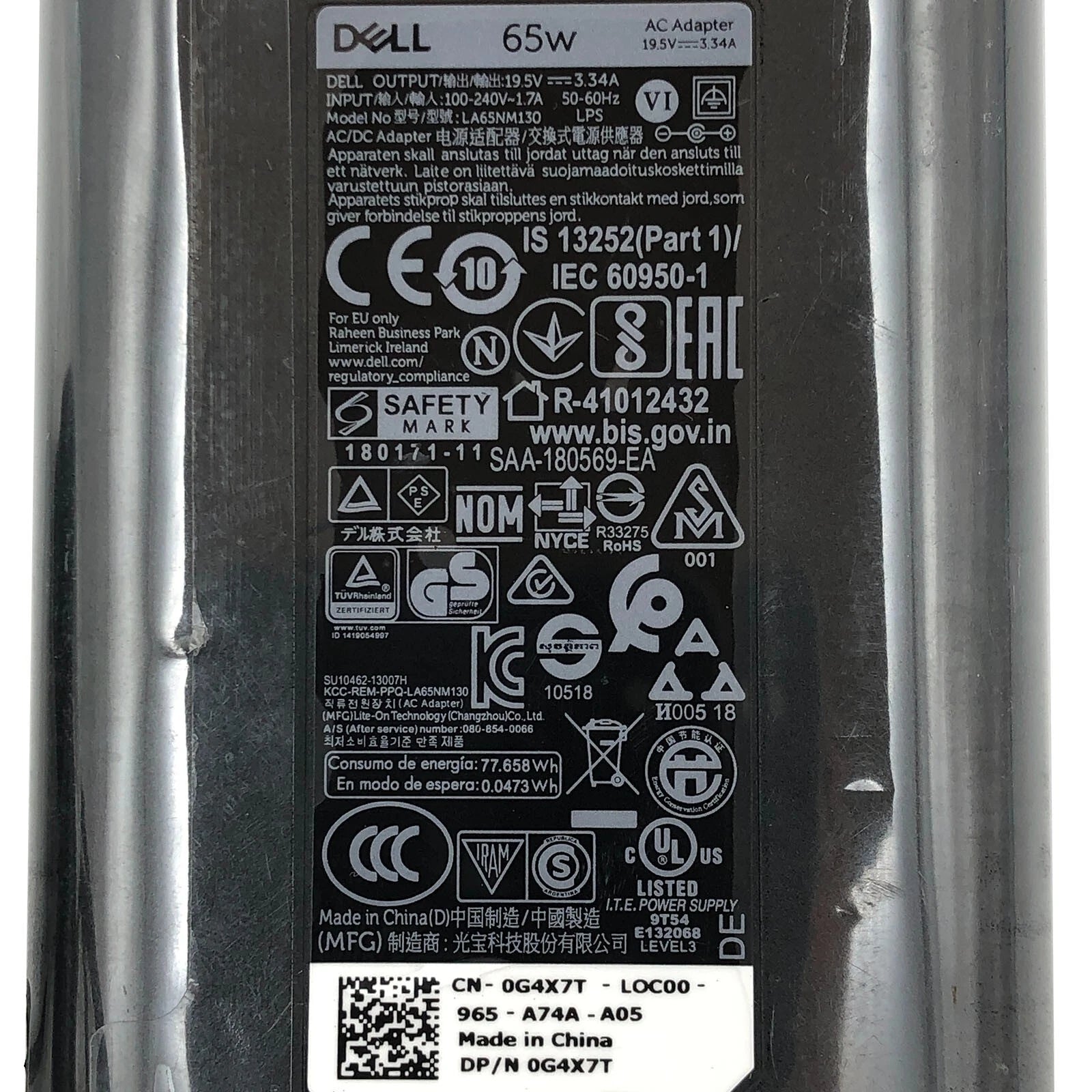 NEW Genuine Dell AC Adapter 65W Charger For Chromebook 11 CB1C13 2955U Laptop